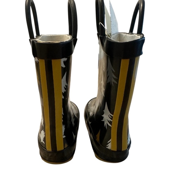 Oaki Black Wildlife Tracker Rain Boots Toddler 4T NWT - Picture 3 of 10